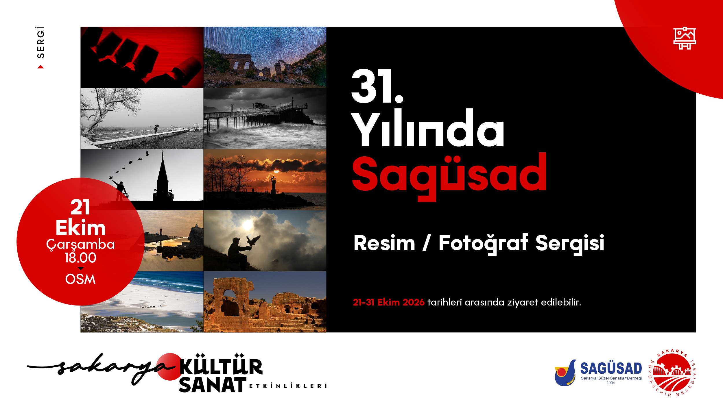 31. Yılında SAGÜSAD — Resim ve Fotoğraf Sergisi etkinlik afişi