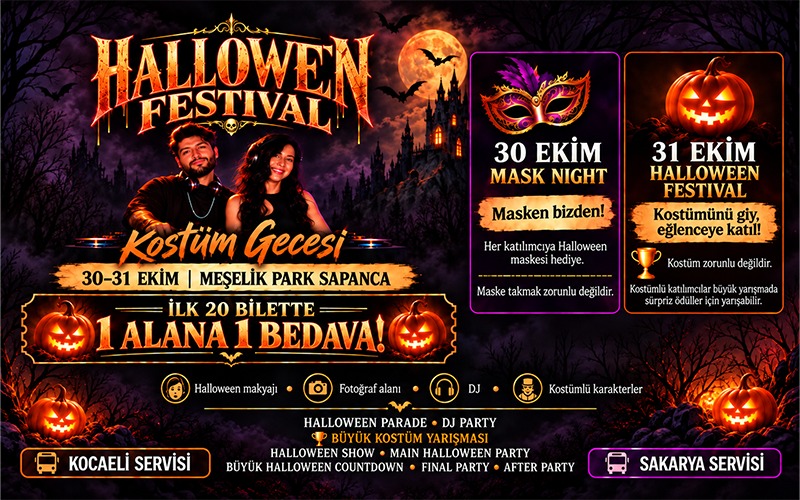 GeziBeat Hallowen Fest etkinlik afişi